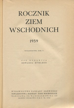 Ročenka východních území [1939].