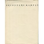 ZIELENIEWSKI Tadeusz - Szczytami Karpat [1934] [opr. graf. Atelier Girs-Barcz]