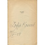 KOSSAK Zofia - Bez zbraní [1957] [AUTOGRAF].