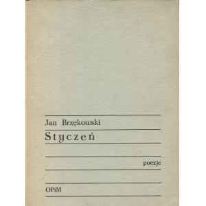 BRZĘKOWSKI Jan - Styczeń. Poezje [wydanie pierwsze Londyn 1970] [AUTOGRAF I DEDYKACJA]