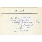 BRZĘKOWSKI Jan - Styczeń. Poezje [wydanie pierwsze Londyn 1970] [AUTOGRAF I DEDYKACJA]