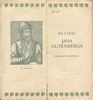 In honor of Jan Gutenberg, the printers of Cracow [1900].