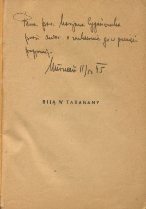 PAWLIKOWSKI Michal - They beat the tarabans. (Storytelling for their own) [Rome 1945] [DEDICATION].