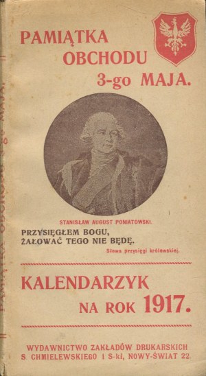 Připomínka 3. května. Kalendář na rok 1917