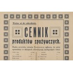 [placard] Price list of food products. The City Council of the City of Sosnowiec announces that the following prices apply to sales in stores (...) [1914].