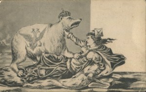 [pohlednice] Symbolický boj Polska proti Rusku [1902].