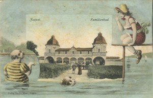 [Pohlednice] Sopoty (Zoppot). Familienbad (Severní lázně) [po roce 1903].