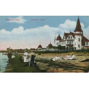 [Postcard] Hel. Ostseebad Hela. Kurhaus u. Strand (Spa House and beach) [ca. 1900].