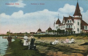 [Pohlednice] Hel. Ostseebad Hela. Kurhaus u. Strand (Lázeňský dům a pláž) [ca. 1900].