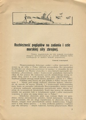 GINSBERT Julian - Divergence of views on the tasks and objectives of a naval force [1938].