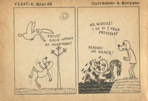 BOGLAR Krystyna - Gucio i Cezar znajdują rakietę [wydanie pierwsze 1975] [il. Bohdan Butenko]