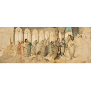 Maurycy Gottlieb, Scena biblijna. Chrystus w świątyni, ok. 1875-79