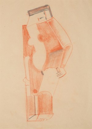 Marek Włodarski Henryk Streng, Akt stojący z głową pochyloną na lewe ramię, 1924-25