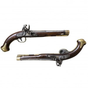 Pair of rock pistols, Tula manufactory, 18th century.