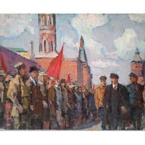 Artysta niezidentyfikowany (T. M. T.), Lenin na Placu Czerwonym, 1957