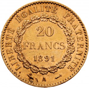 France, 20 Frank 1891 A