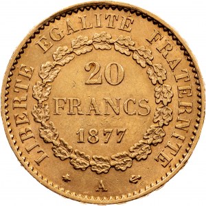 France, 20 Frank 1877 A