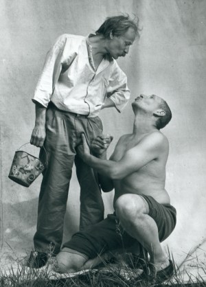Andrzej Wielogórski Makary, Andrzej Kwietniewski fot. Andrzej Świetlik [Tirage vintage des années 1990 / Photographie documentaire de la collection d'Andrzej Kwietniewski, membre retraité du groupe artistique Łódź Kaliska].