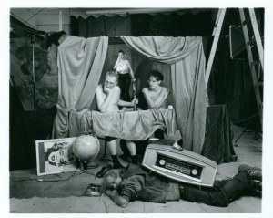 Sisters ten years later photo by Andrzej Świetlik [vintage print / 1999 / Documentary photograph from the collection of Andrzej Kwietniewski a retired member of the Łódź Kaliska art group].