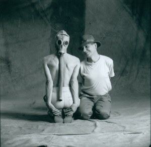 Andrzej Kwietniewski photo by Andrzej Świetlik [vintage print / ca 2000 / Documentary photograph from the collection of Andrzej Kwietniewski a retired member of the Łódź Kaliska art group].