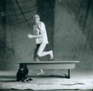 Andrzej Kwietniewski photo by Andrzej Świetlik [vintage print / ca 2000 / Documentary photograph from the collection of Andrzej Kwietniewski a retired member of the Łódź Kaliska art group].