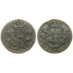 Polska, 1 grosz, 1765 VG, Kraków