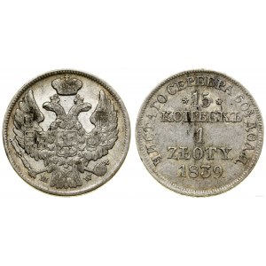 Polska, 15 kopiejek = 1 złoty, 1839 MW, Warszawa
