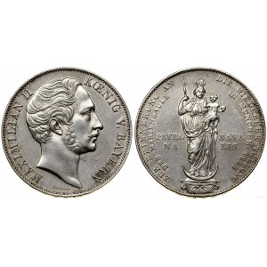 Německo, 2 guldenů (Doppelgulden), 1855, Mnichov