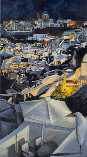 Izabela Jaśniewska, Parasol, ptak i Santorini, 2024