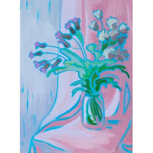 Aneta Jaworowska, Blumenstrauß aus Disteln - ein Experiment, 2024