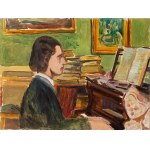Zygmunt Waliszewski (1897 Petersburg - 1936 Warszawa), Portret mężczyzny przy pianinie, około około 1931