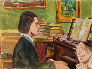 Zygmunt Waliszewski (1897 Petersburg - 1936 Warszawa), Portret mężczyzny przy pianinie, około około 1931