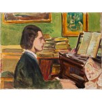 Zygmunt Waliszewski (1897 Petersburg - 1936 Warsaw), Portrait of a man at the piano, ca. 1931