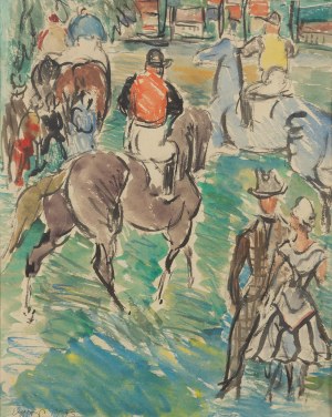 Eugeniusz Geppert (1890 Lwów - 1979 Wrocław), 'Na wyścigach', 1953