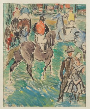 Eugeniusz Geppert (1890 Lwów - 1979 Wrocław), 'Na wyścigach', 1953
