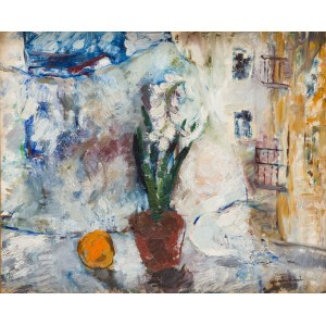 Zbigniew Gostwicki (1906 Kraków - 2003 Kraków), Still life with hyacinth in a pot (In the window), 1933