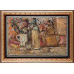 Eustachy Wasilkowski (1904 Rohatyn - 1977 Poznań), Nature morte avec bouteille et bouilloire