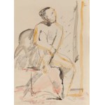 Hanna Pachniewska-Betley (1910 - 1987), Akt siedzący, 1949