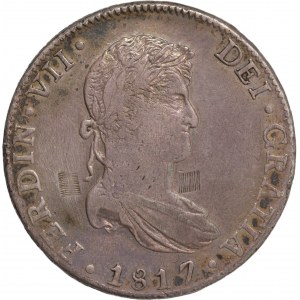 El Salvador, Contromarche zigzag (1834) su 8 reales 1817 Mes...