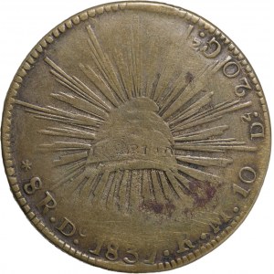 Messico, 8 reales 1831, falso d'epoca. Ag/Ot, gr. 22,6. Tipo...