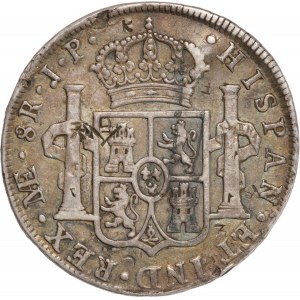 Perù, Carlo IV (1788-1808), 8 reales 1808 JP Lima. Ag, gr. 2...