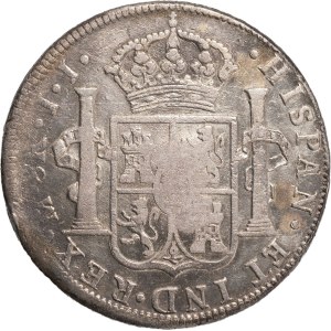 Portogallo, 870 reis (1834), contromarca portoghese su 8 rea...
