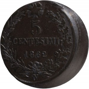 Regno d'Italia. Vittorio Emanuele II (1862-1867), 5 centesim...
