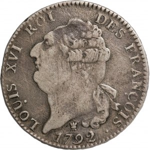 Francia, reale. Luigi XVI, 1774-1793. Écu de 6 livres 1792 I...
