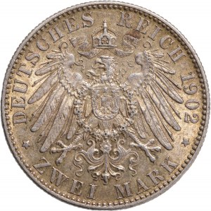 Germany, Saxony. Albert I (1873-1902). 2 marks 1902 Dre...