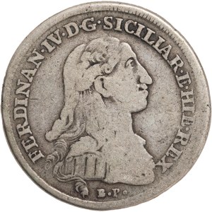 Napoli, Ferdinando IV di Borbone (1759-1816). Mezza piastra ...