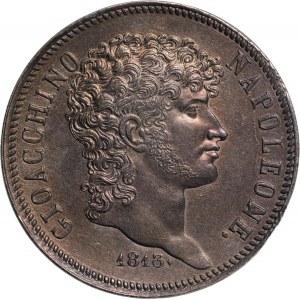 Naples, Joachim Murat (1808-1815), 5 Lire 1813. Ar. Head.
