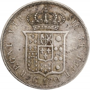 Napoli, Ferdinando II di Borbone (1830-1859). Piastra da 120...