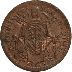 Roma, Repubblica romana (1848-1849), mezzo baiocco 1849. Cu,...