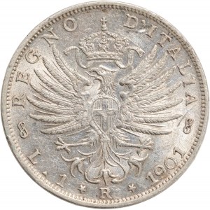 Regno d'Italia, Vittorio Emanuele III (1900-1946). 1 lira 19...